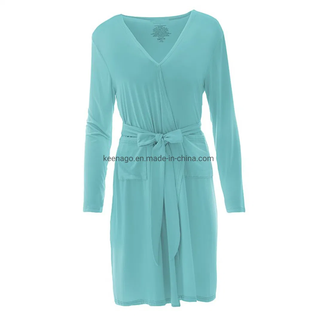 Apparel Manufacturing Women Robe Soft Kimono Robes Bathrobe Sleepwear Loungewear Short