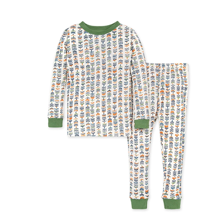 Jambear Organic Bamboo Boys Children Lounge Kids Pyjamas Toddler Infant Lounge Set Custom Kids Sleeping Set Kids Sleepwear