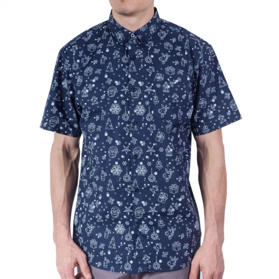 Camisas de bambú orgánico para hombres Camisas de hombre con estampado de manga corta Camisas de vacaciones Ropa de hombre sustentable Camisa de playa hawaiana Camisa de resort Camisa hawaiana