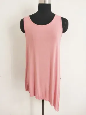 Camisón de viscosa suave y fresco para mujer, pijama, ropa de descanso sin mangas