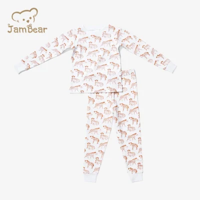 Jambear-ropa de descanso orgánica para bebés, conjunto de dormir personalizado para niños, pijamas de bambú para niños, conjuntos de pijamas para bebés y niños