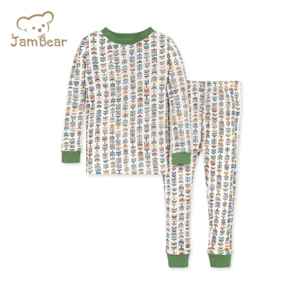 Jambear, pijamas orgánicos de bambú para niños, pijamas para niños, conjunto de salón para niños pequeños, conjunto de dormir personalizado para niños, ropa de dormir para niños